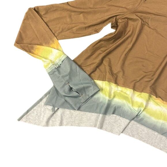 Free People Movement tempo Printed Long-Sleeve shirt sz Med - Picture 3 of 5